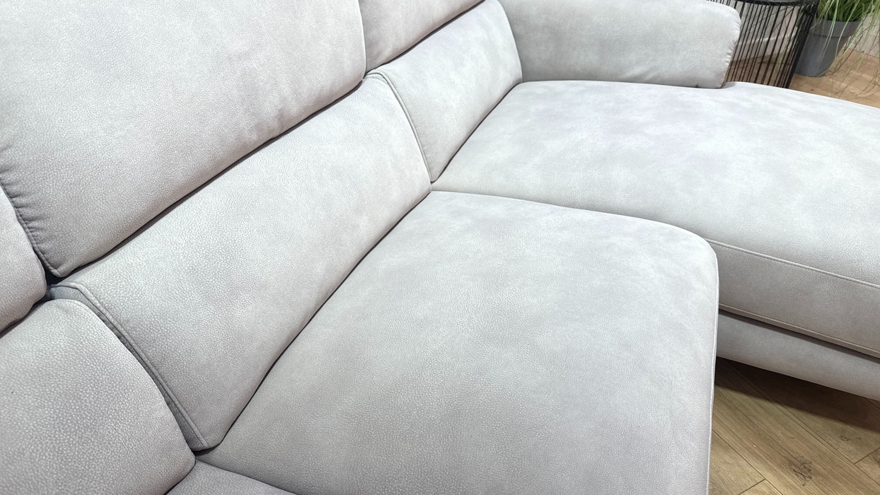 Sofology Illinois Fabric 3 Seater Chaise Power Recliner in Lifestyle Mottled Marble