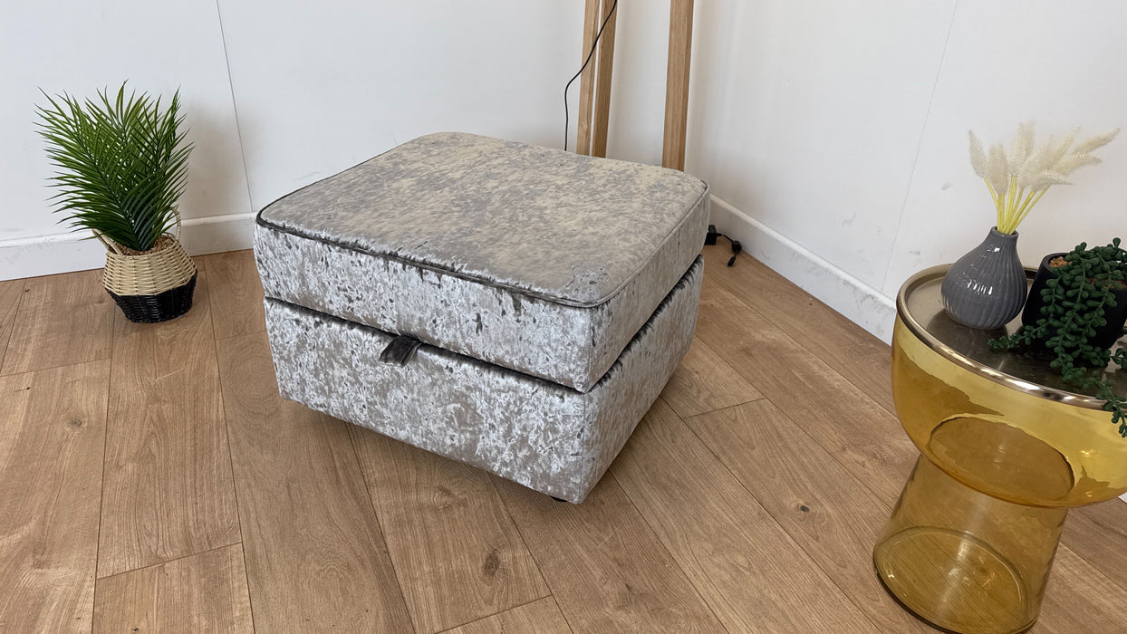 Derby Fabric Storage Footstool