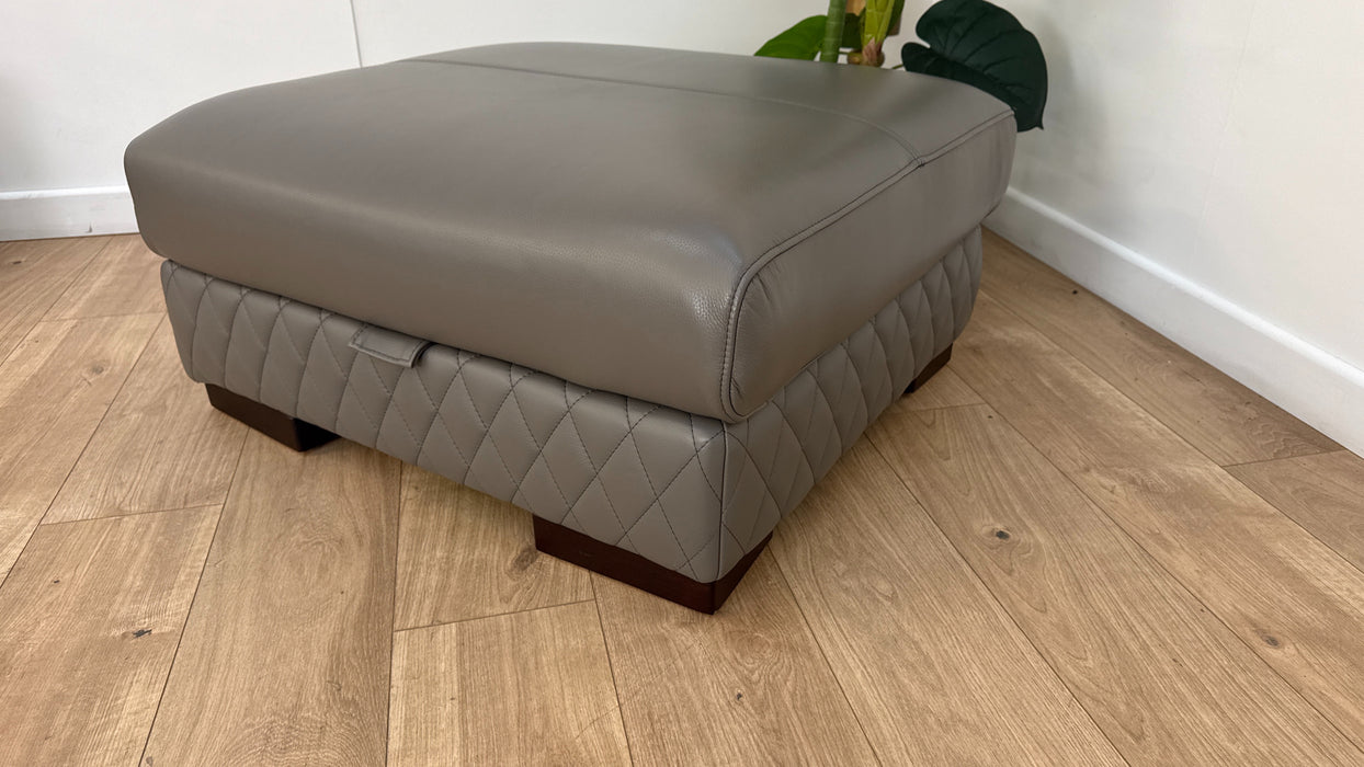 Sofology The Firenze Leather Designer Storage Footstool in Trusty Embossed Elephant