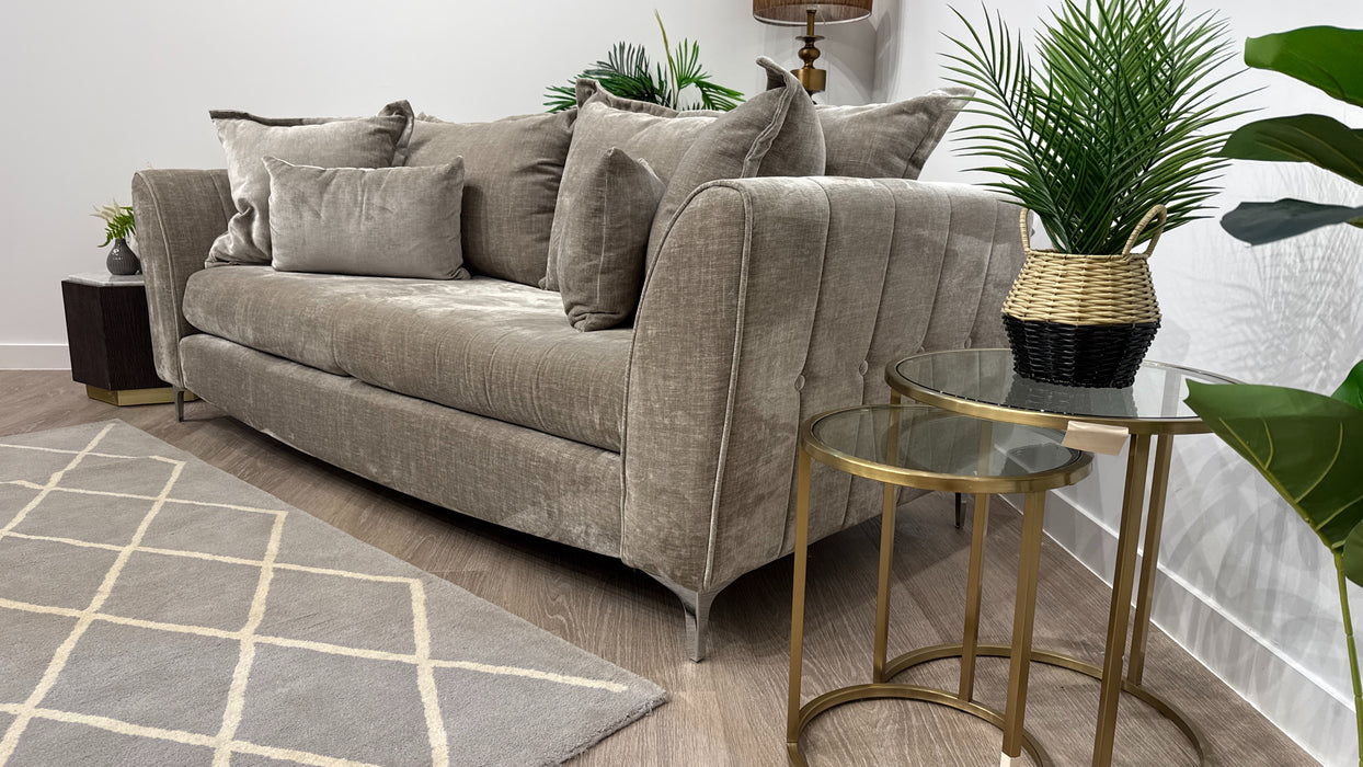 Sofology Luella Fabric 4 Seater in Luxe Chenille Stone