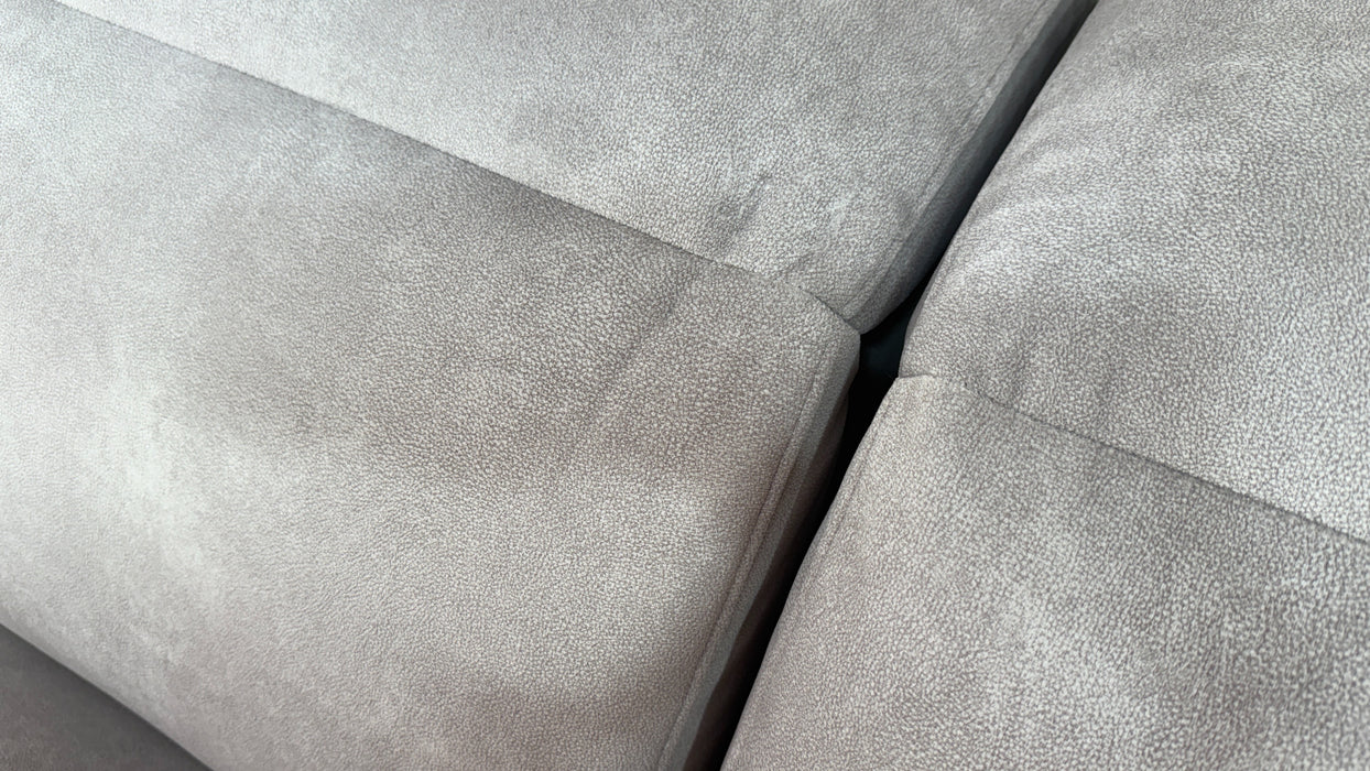 Sofology Horizon Fabric 2 Seater Power Recliner/Headrest in Lifestyle Flecked Nutmeg
