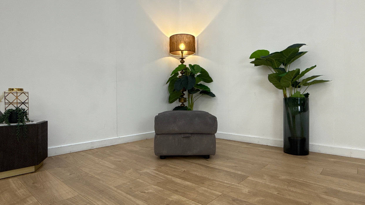 Sofology The Marvella Fabric Storage Footstool in Lifestyle Flecked Charcoal