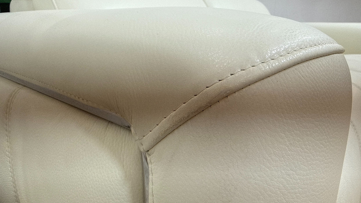Sofology Marvella Leather 2 Seater in Trusty Sheen White