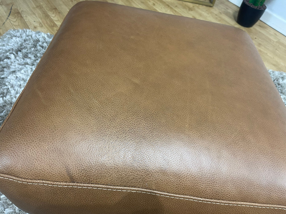 Santino Leather Footstool Apollo Tan (WA2)