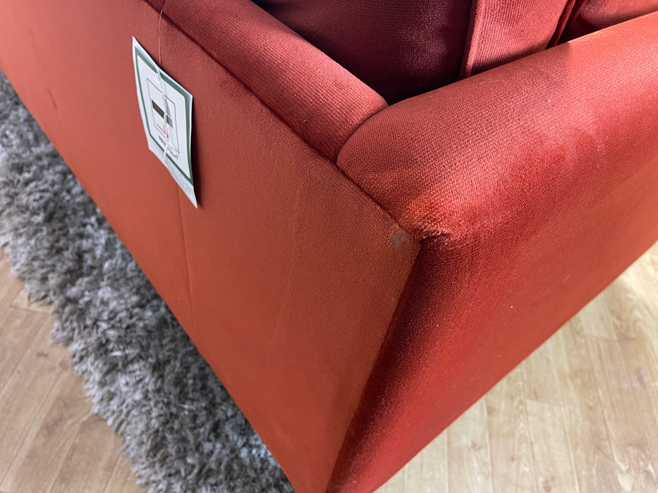 Cricket 3 Seater Sofa Burnt Orange Fabric (WA2)