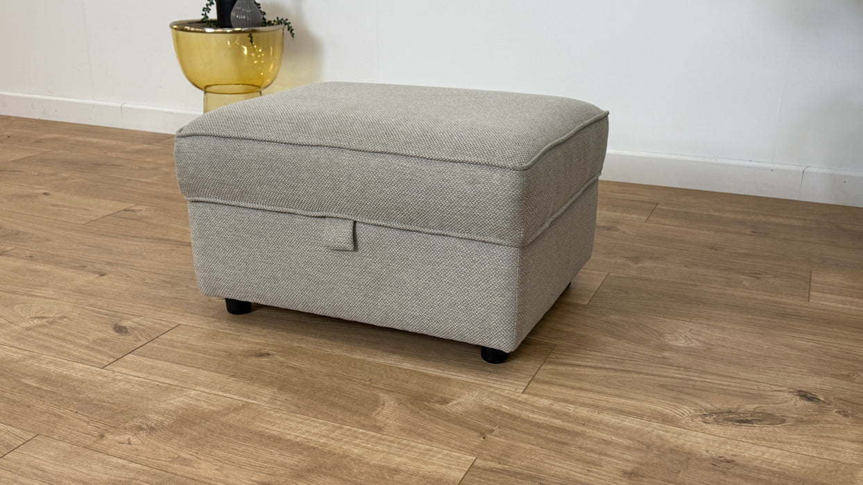 Keswick Fabric Storage Footstool - Bentley Taupe