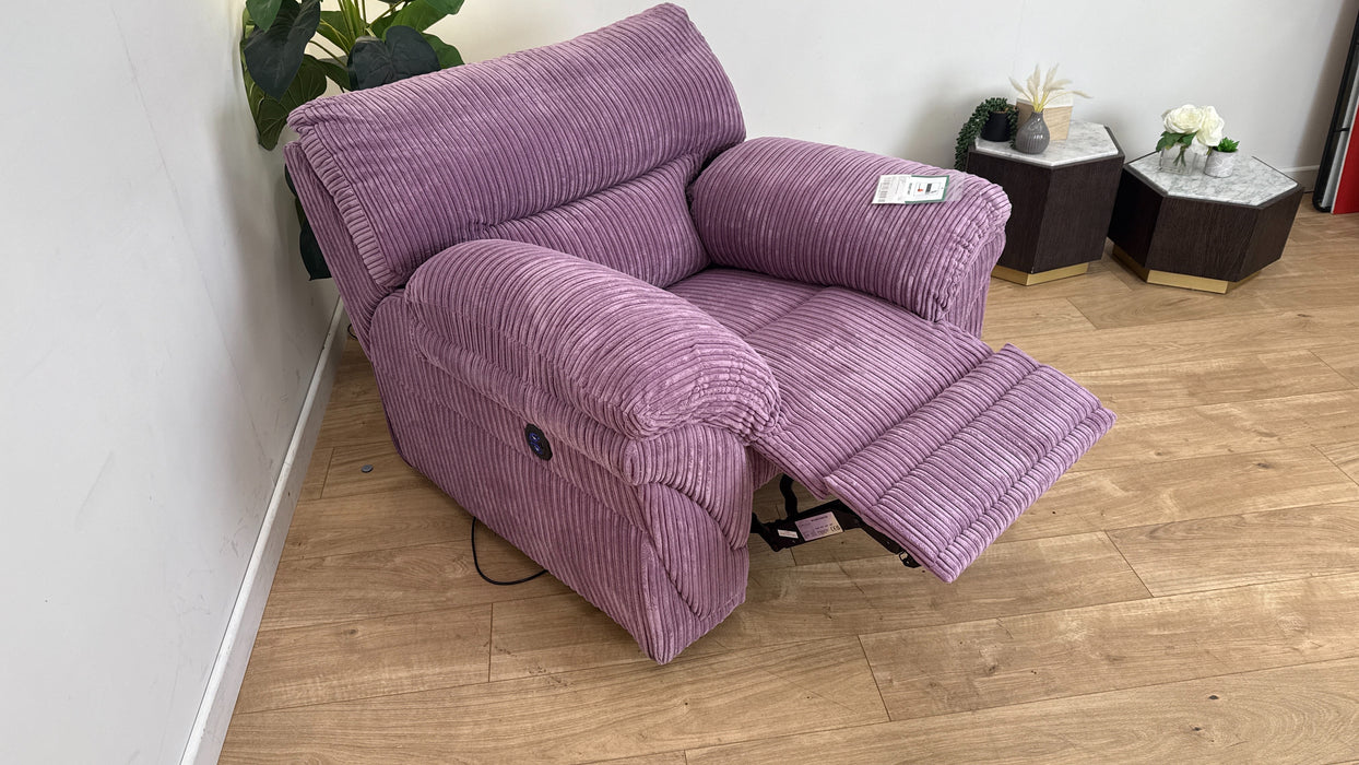 DFS Zana Fabric Recliner Chair in Lilac