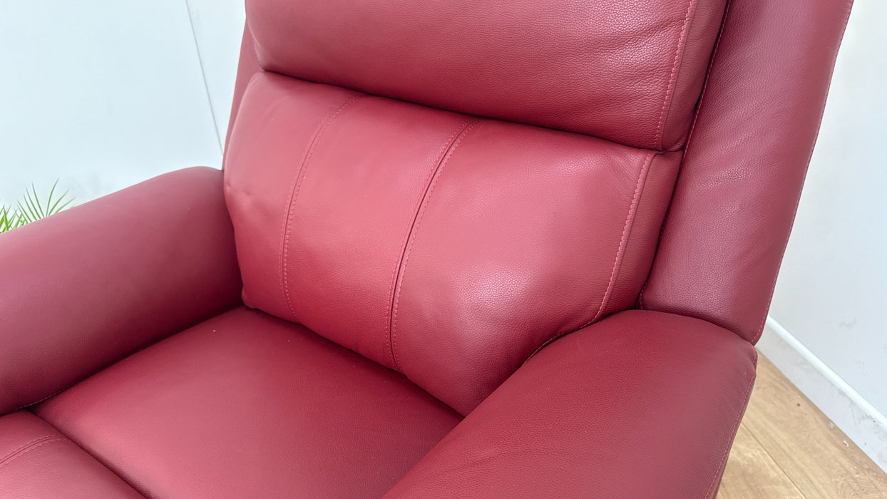 Gracie Leather Chair - Cranberry