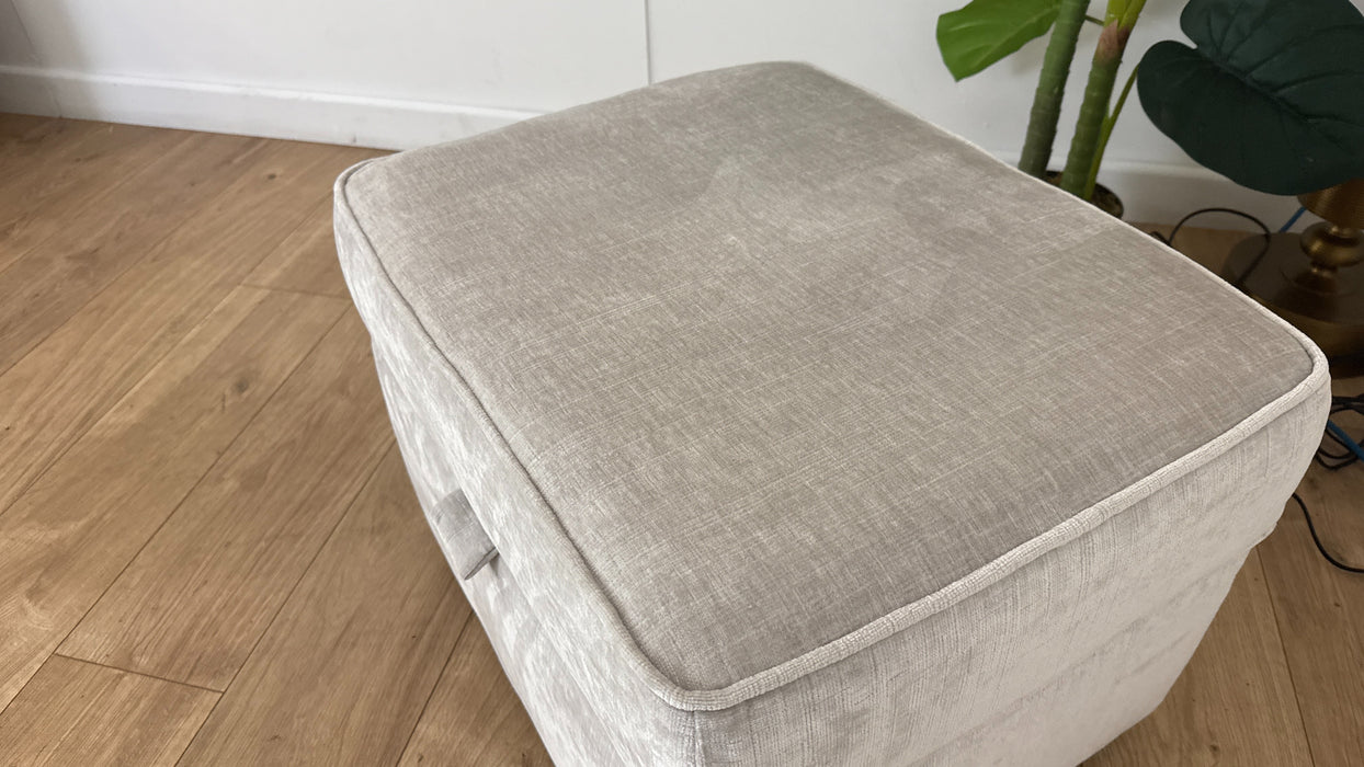 Sofology The Georgio Fabric Storage Footstool in Oyster All Over
