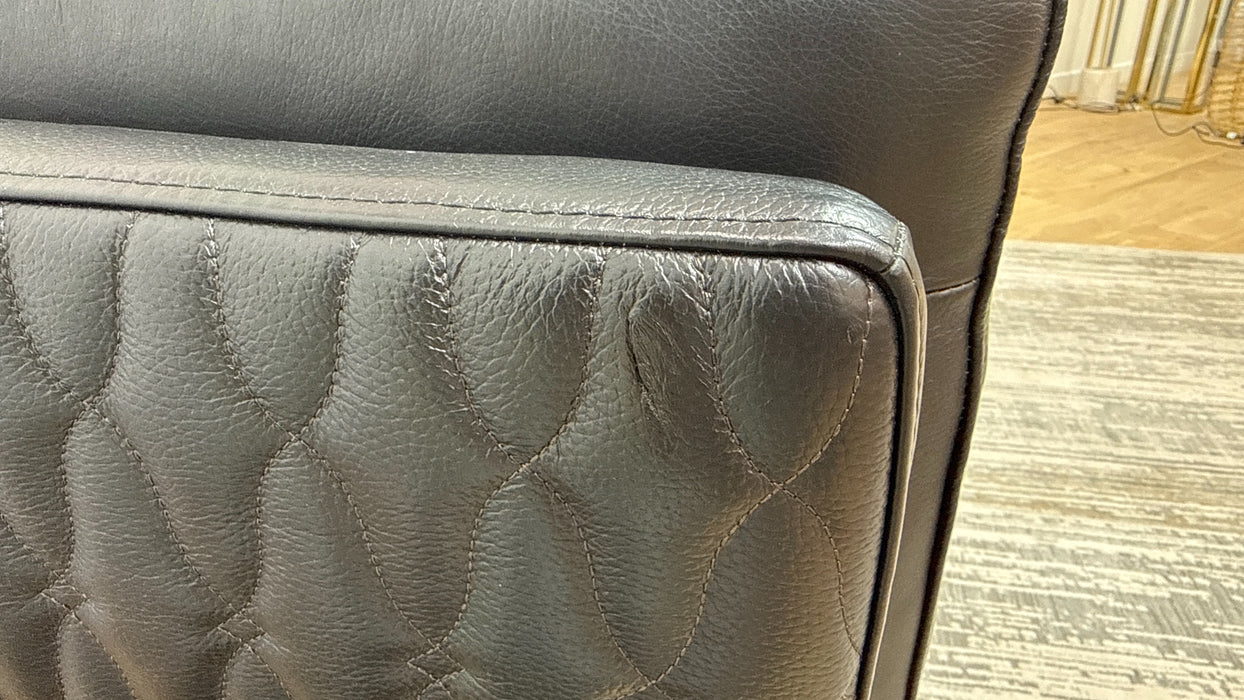 Sofology The Muse Leather 2.5 Seater in Trusty Embossed Jet Black