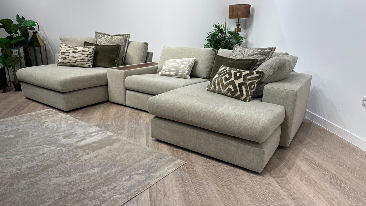 Sofology Obsidian Grand Double Chaise in Nevada Mix Grove