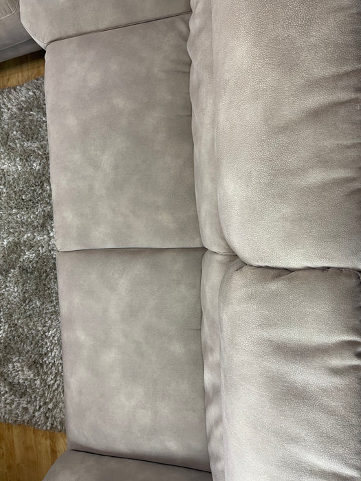 Illinois Fabric 1 Seater Corner 2 Seater - Lifestyle Mottled Latte - Power Recliner (WA2)