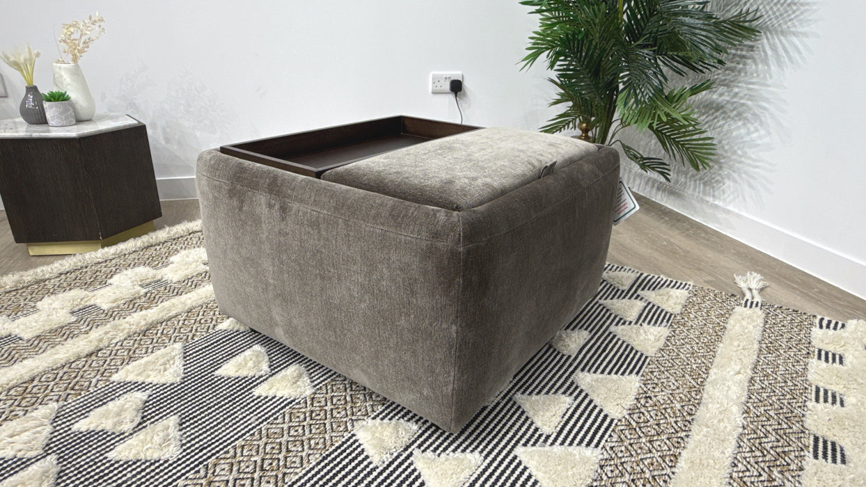 Sofology Emme Designer Storage Footstool in Montreal Mole