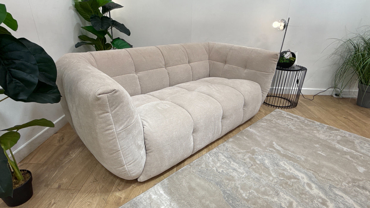 Sofology Lunar Fabric 2 Seater in Textured Chenille Stone