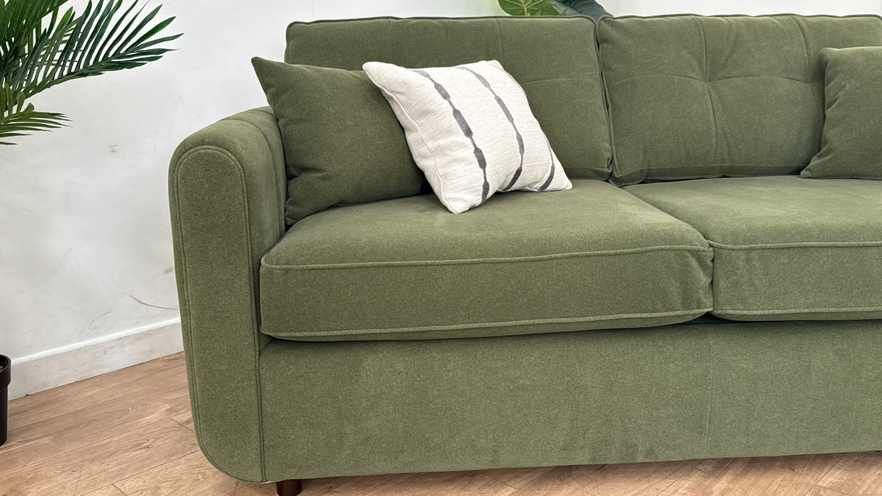 Sofology Islington Fabric 3 Seater Hypnos Deluxe Sofa Bed in Nordic Moss