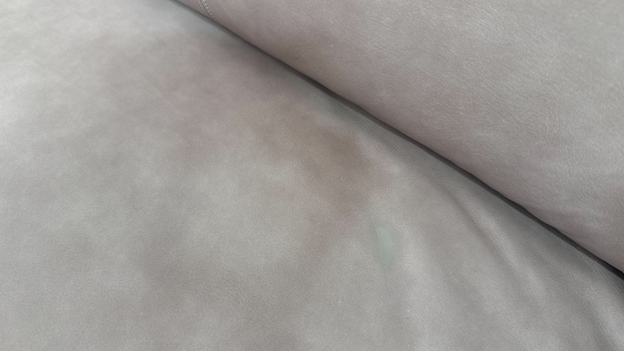 Sofology Adler Leather Asymmetric 4 Seater in Relaxed Soft Stone