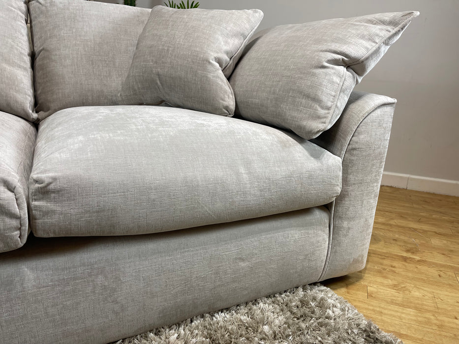 Georgio 3 Seater Luxe Chenille Oyster All Over Extra Flex Fabric (WA2)