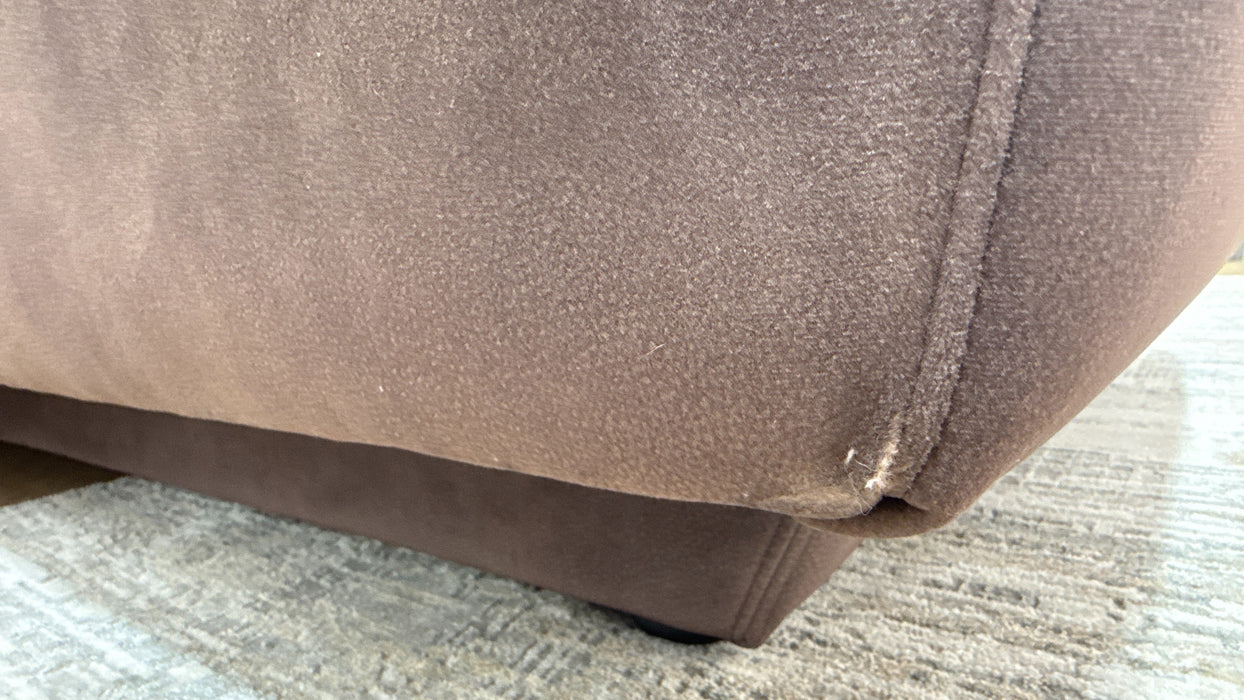 Sofology Nuvole Fabric Chaise 3 Seater in Lifestyle Mottled Dark Chocolate