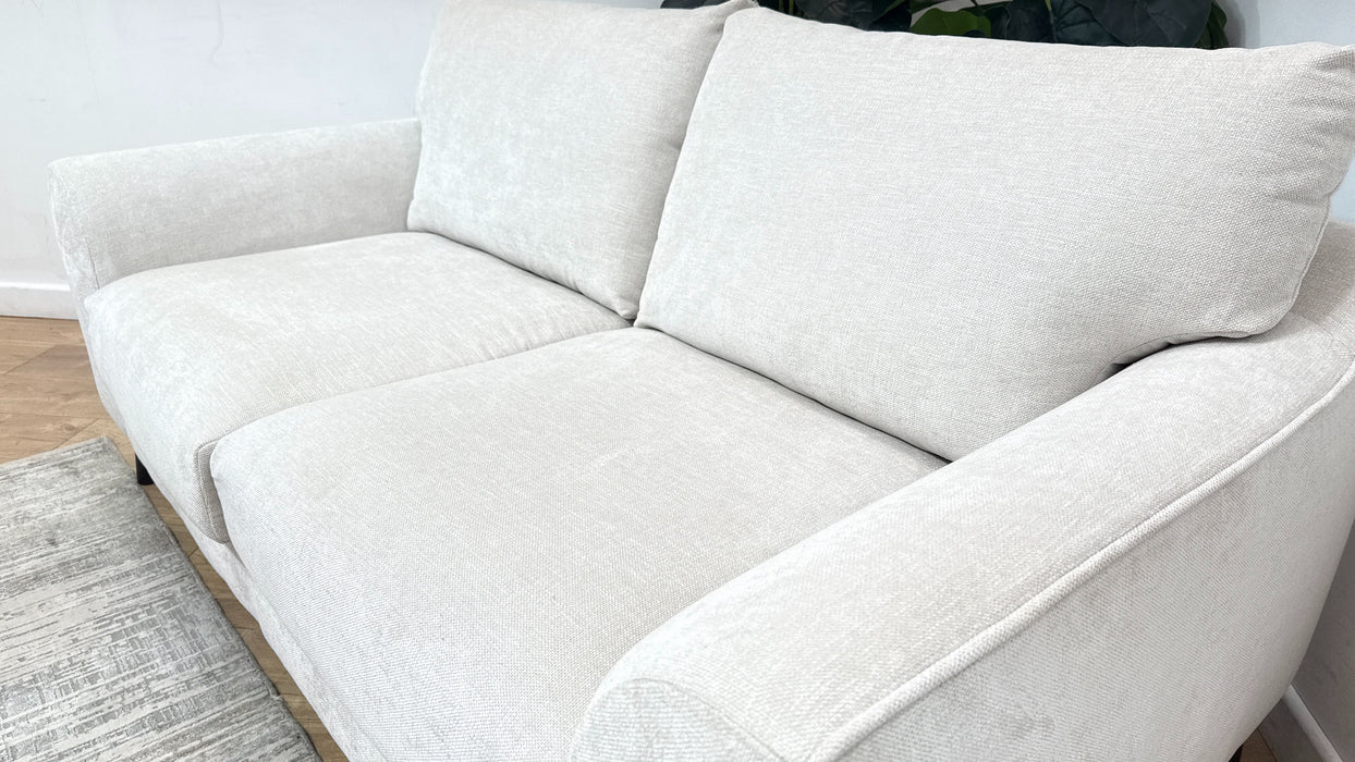 Sofology Mayfair Fabric 2 Seater in Linen Look Chenille Mist/Pearl Mix