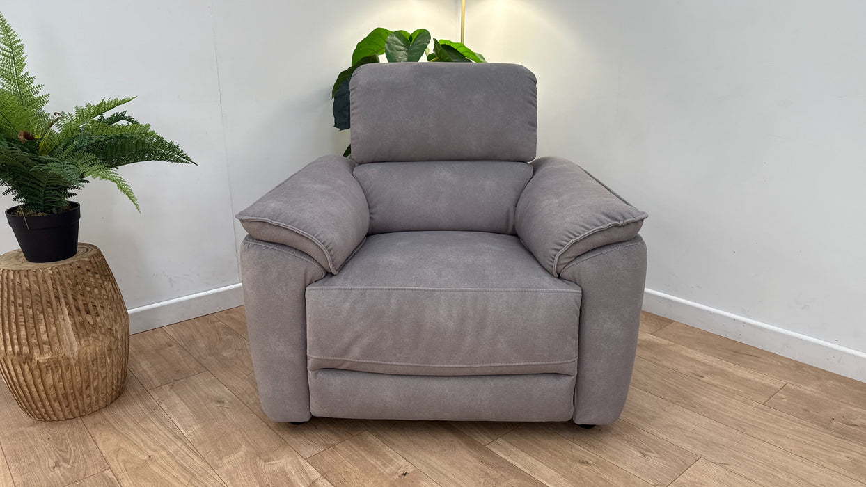Sofology The Hugo Recliner Chair in Lifestyle Flecked Fabric Stone