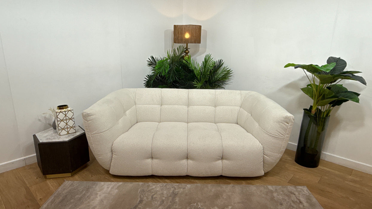 Sofology Lunar Fabric 2 Seater in Woven Boucle Linen