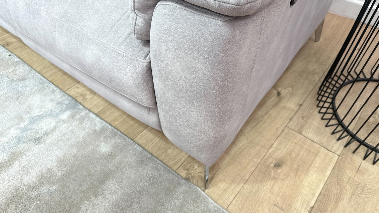 Sofology Illinois Fabric 1 Corner 2 Power Recliner/Headrest x 2 in Lifestyle Mottled Marble