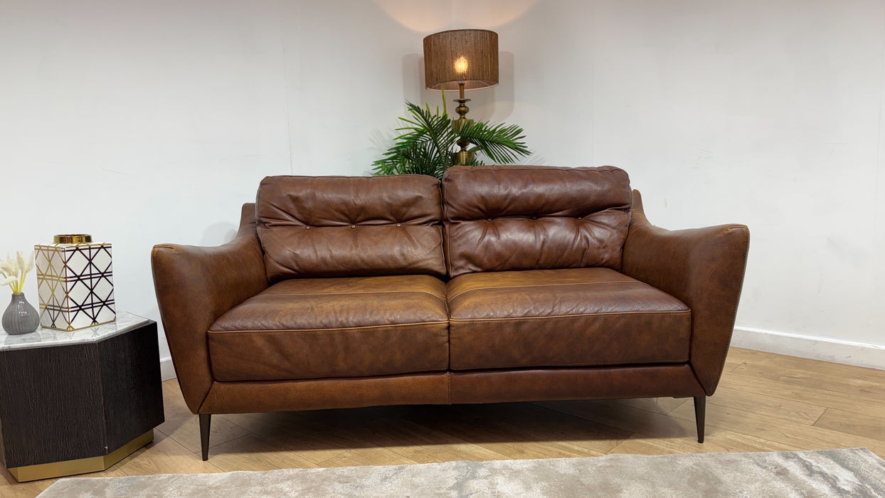 Sofology Cordelia Leather 2 Seater in Virginia Whiskey