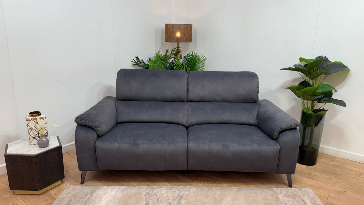 Sofology Bailey Fabric 2.5 Seater Power Recliner/Headrest in Lifestyle Flecked Charcoal