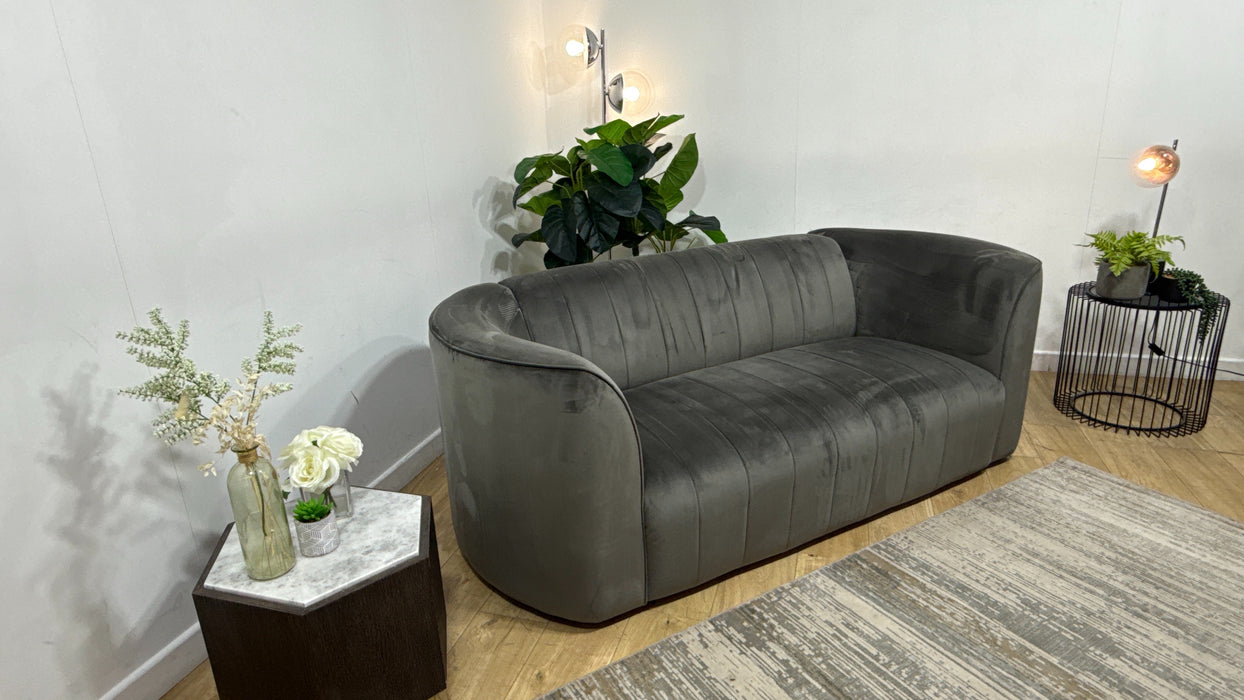 Sofology Fitzrovia Fabric 2 Seater in Matt Velvet Slate Mix Without Trim