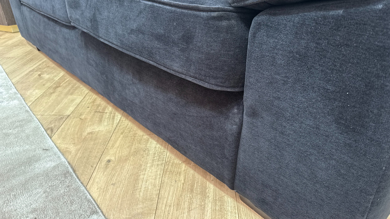 Sofology Brixton Fabric 3 Seater in Soft Chenille Ebony Mix