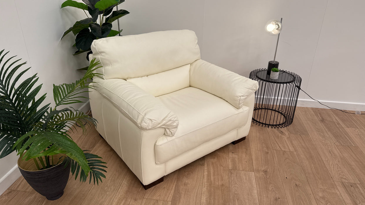 Santino Chair - Leather - Hampshire Aspen White