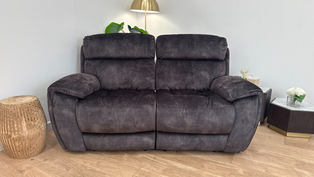 Sofology Radley Fabric Recliner 2 Seater in Decent Charcoal