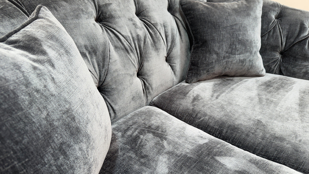 Sofology The Gatsby Fabric 2 Seater in Luxury Chenille Charcoal
