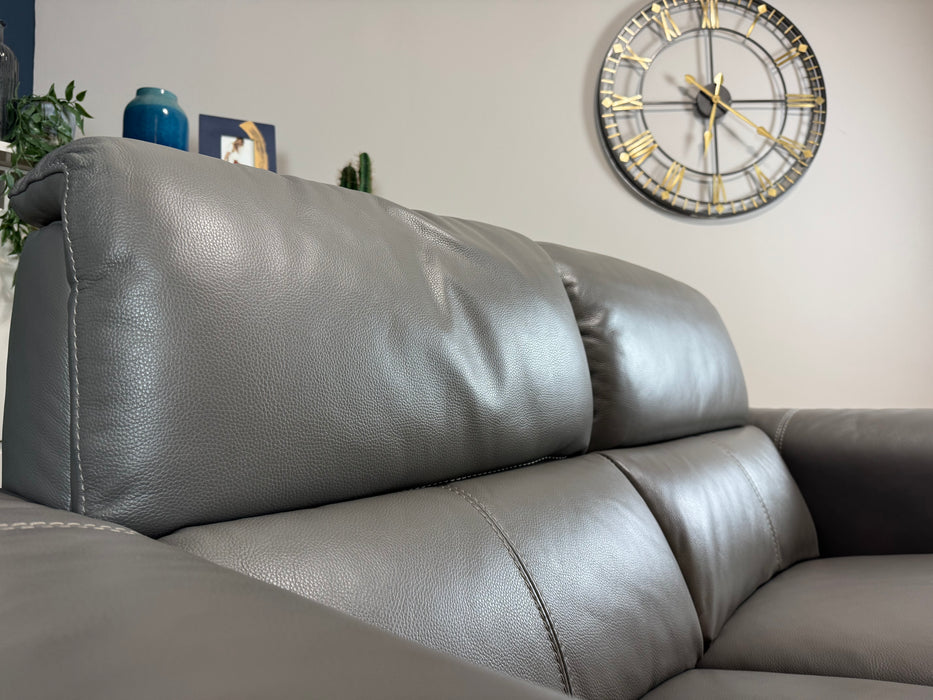 Illinois Leather 2 Seater - Trusty Soft Sheen Fossil Grey (WA2)