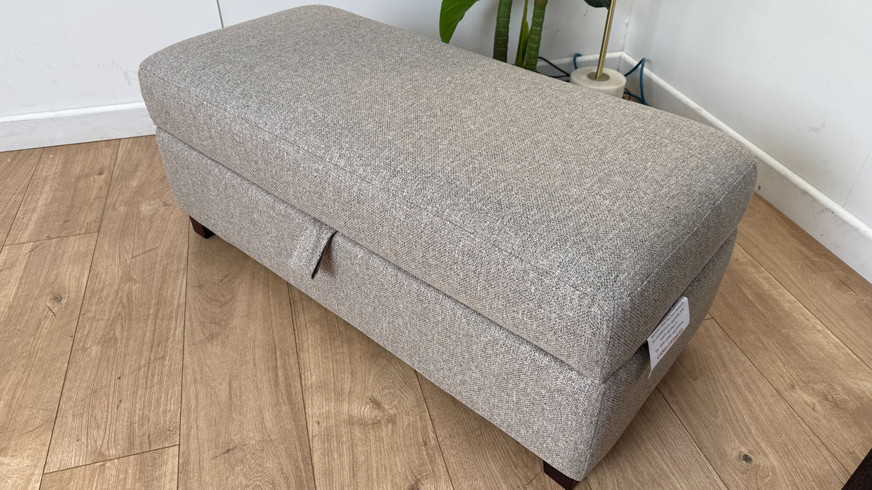 DFS The Layla Fabric Footstool in Plain Mink