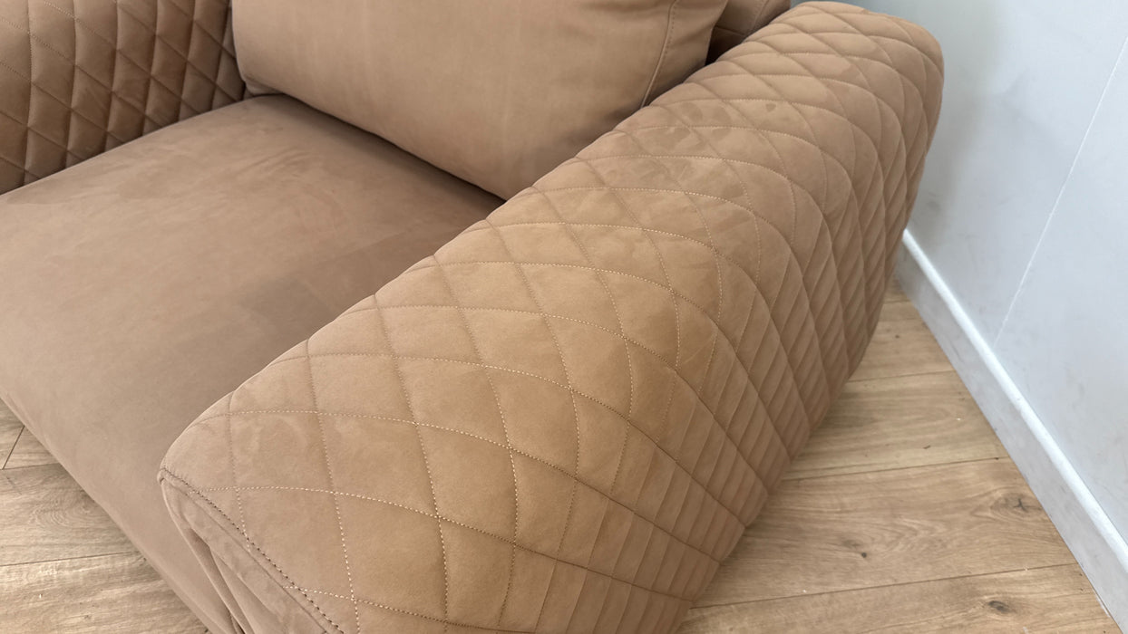 Sofology The Firenze Fabric Loveseat in Lifestyle Nubuck Feel Camel