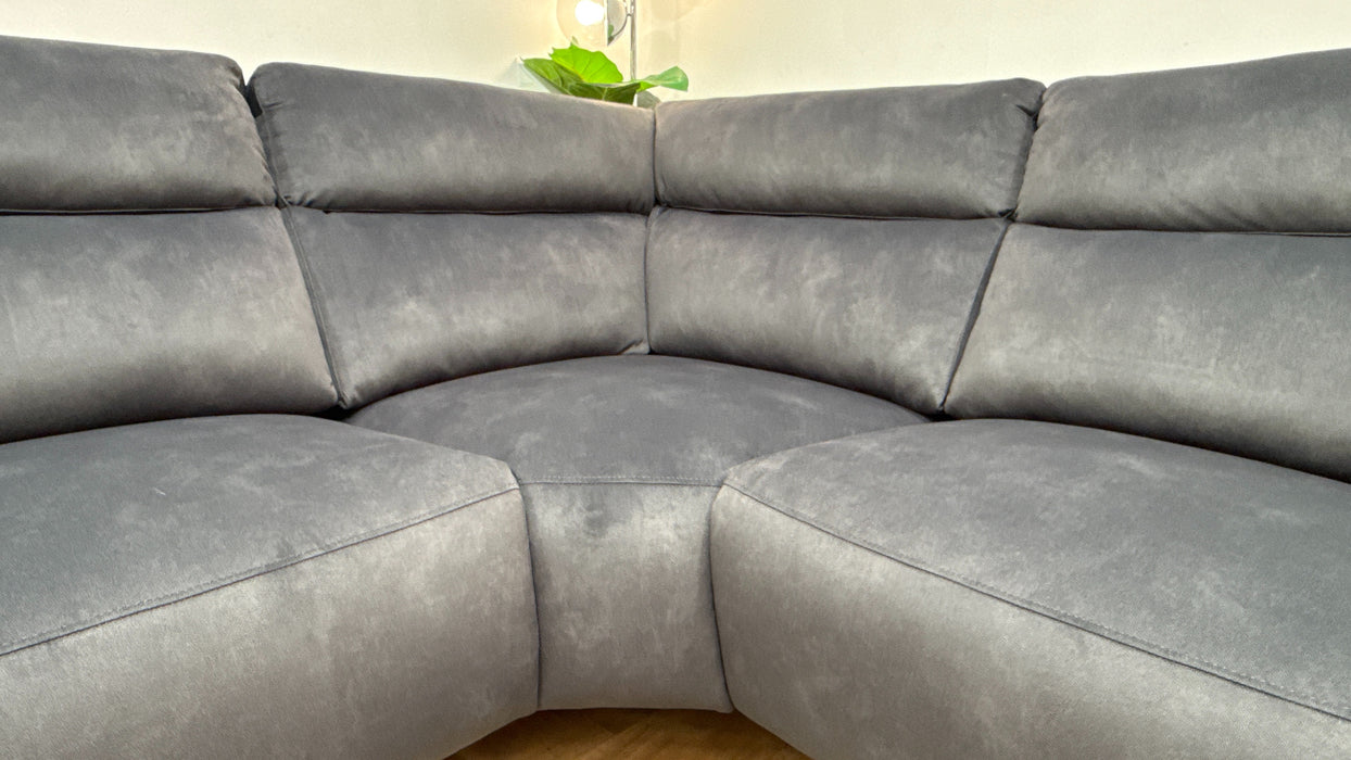 Sofology Arlo Fabric 3 Corner 1 .5 Chaise in Lifestyle Flecked Anthracite
