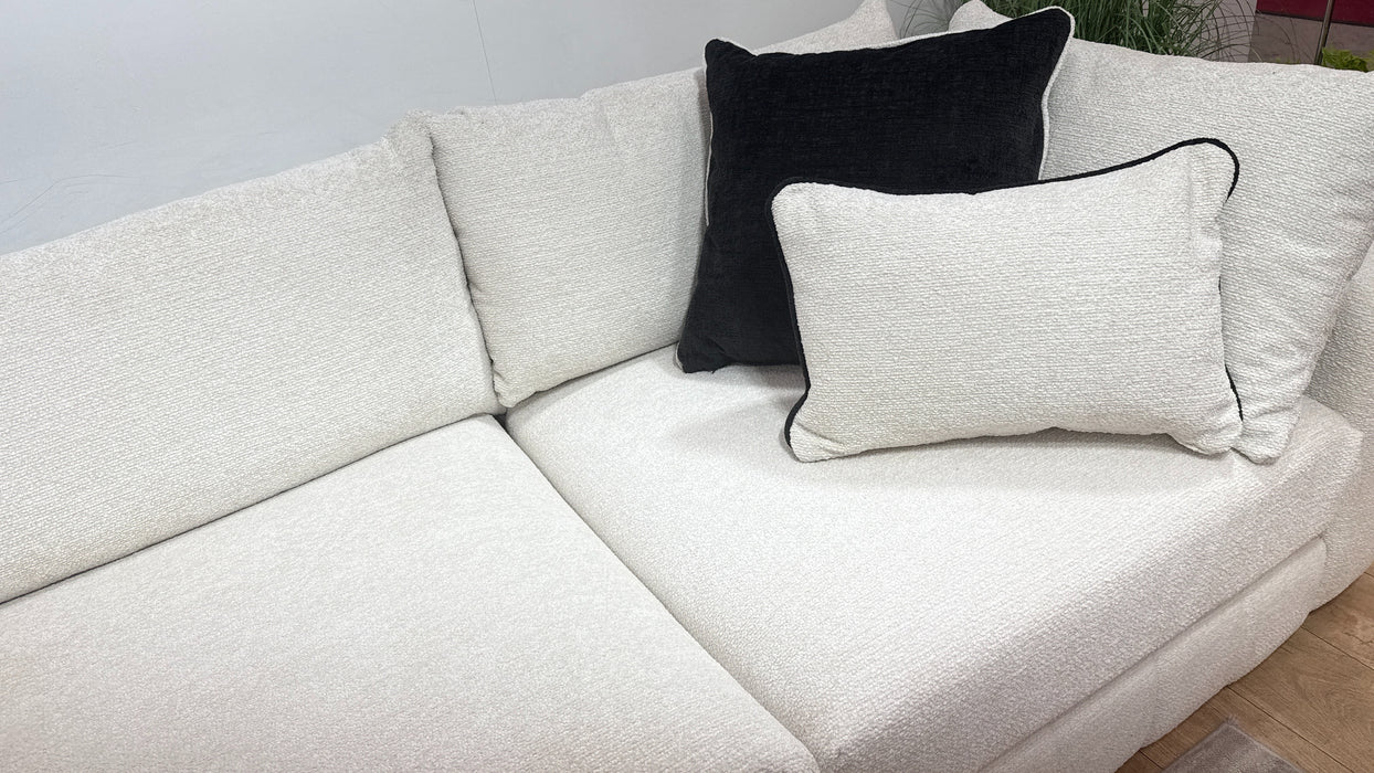 Sofology Westwood Fabric 3 Corner 3 in Soft Boucle Ecru Mix