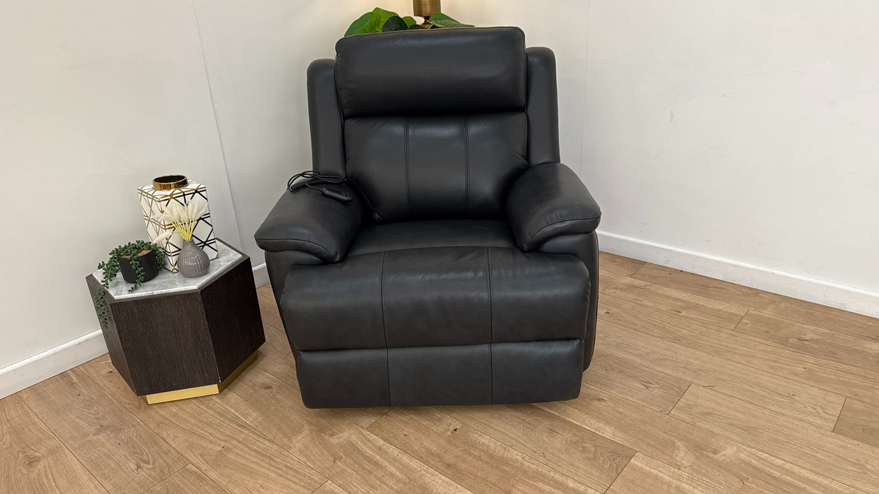 Sofology The Gracie Leather Rise & Tilt Chair in Trusty Sheen Jet Black