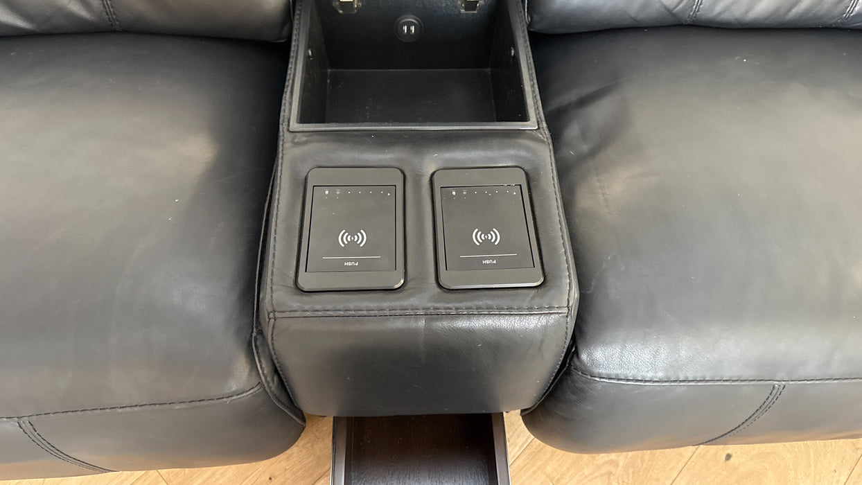 DFS The Crusade 2 Seater Recliner Sofa in Palatial Black