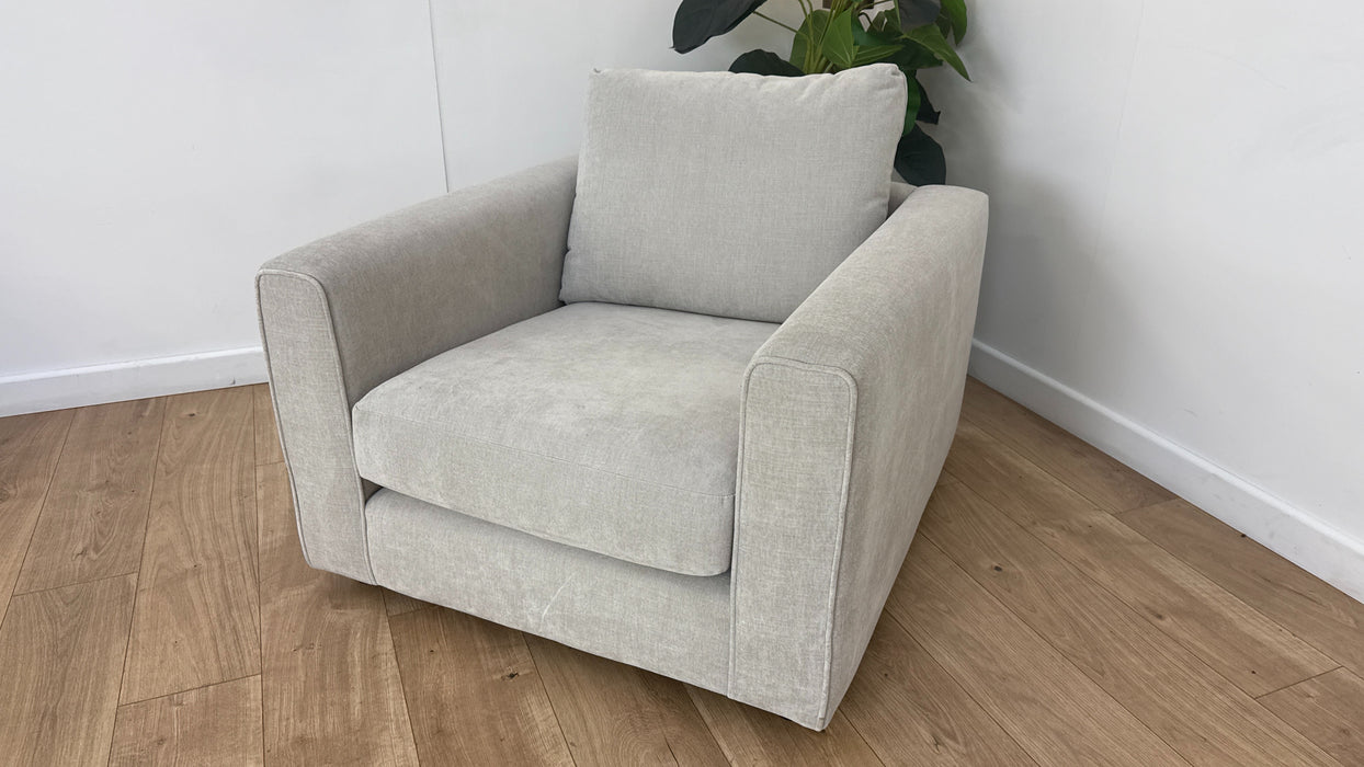 Sofology Majestica Fabric Chair in Soft-Chenille Linen