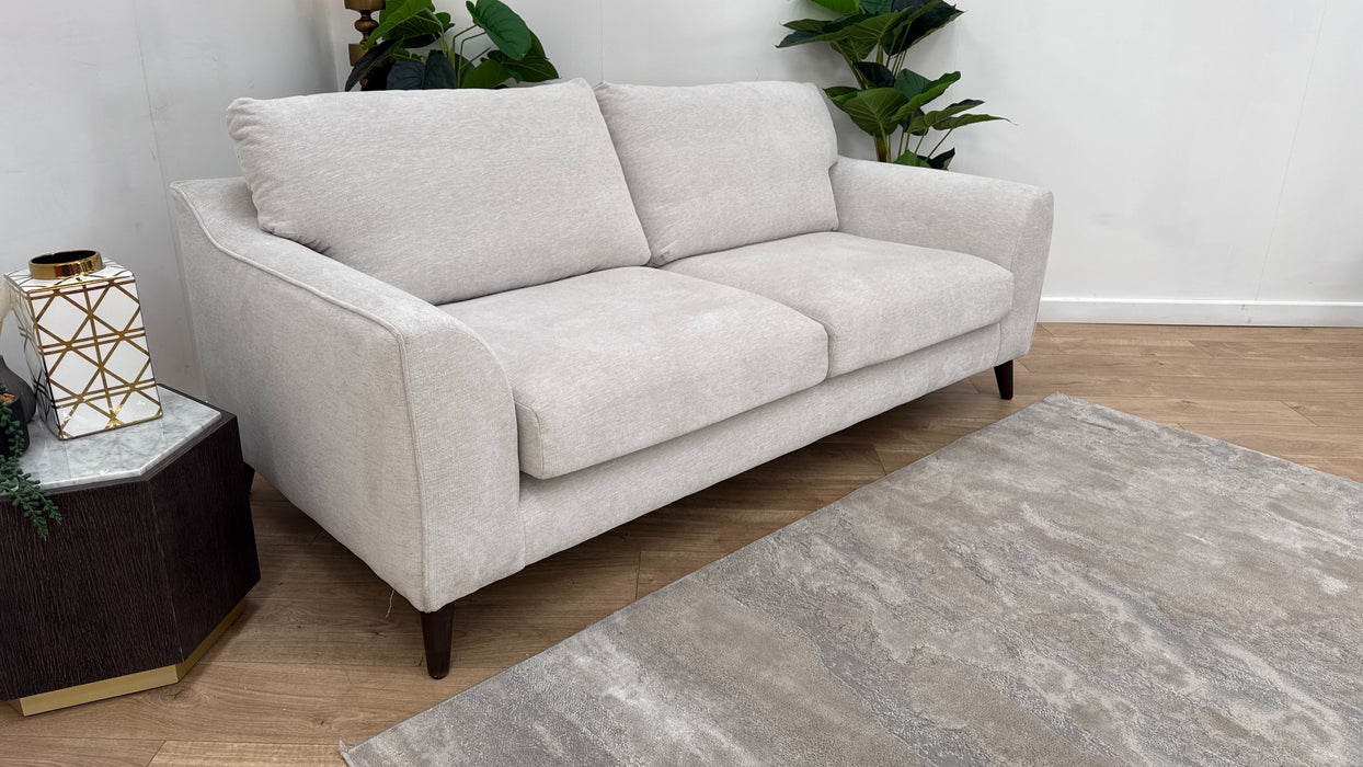 Sofology Mayfair Fabric 3 Seater in Linen Look Chenille Mist/Pearl Mix