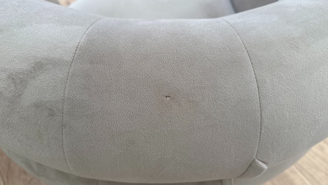 Sofology The Fitzrovia Fabric Accent Chair in Matt Velvet Stone All Over Without Trim