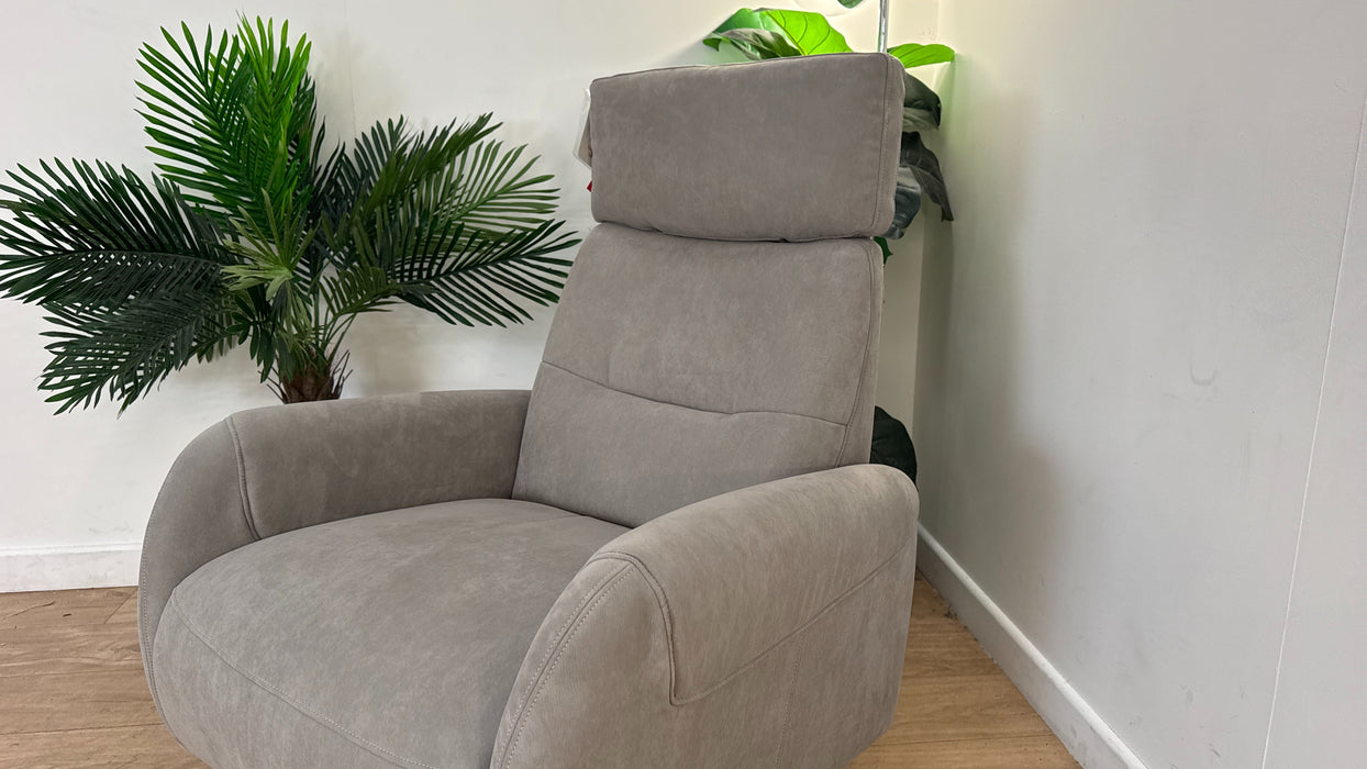 Sofology Monroe Fabric Chair Power Recliner in Lifestyle Textured Grey