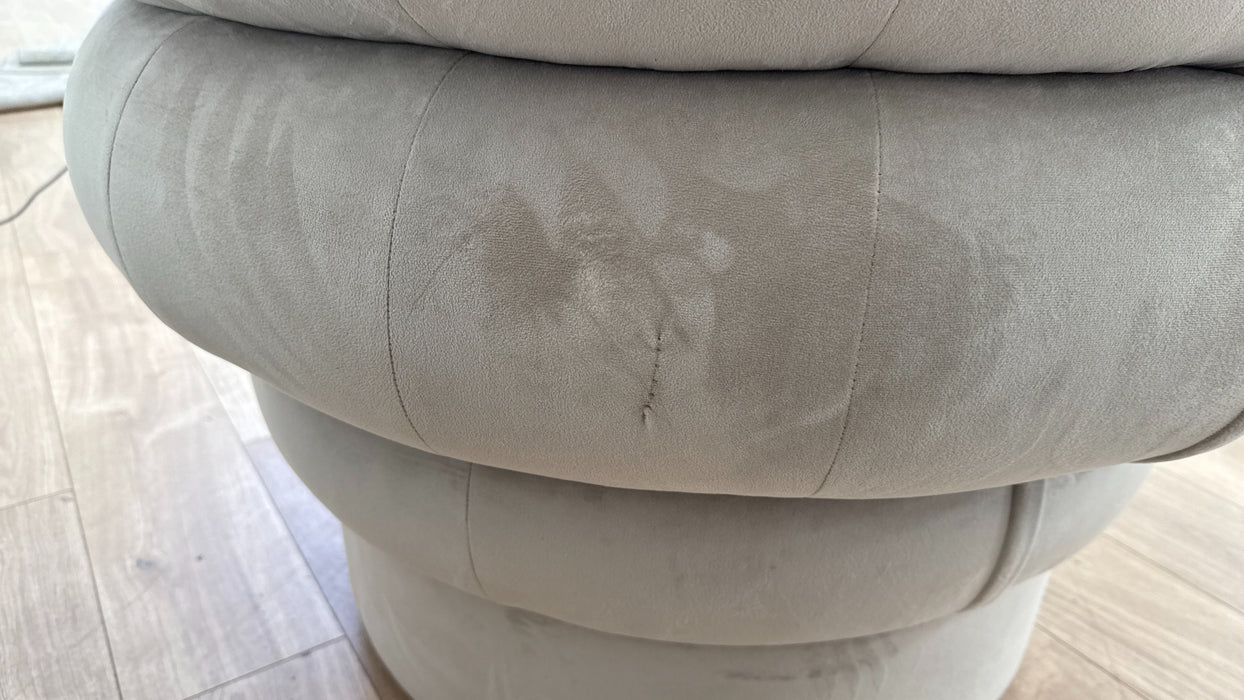 Sofology The Fitzrovia Fabric Accent Chair in Matt Velvet Stone All Over Without Trim