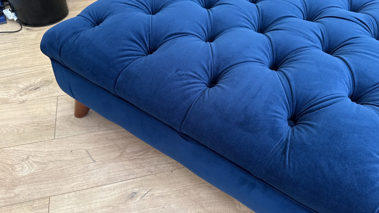 DFS Windsor	Fabric Footstool in Navy