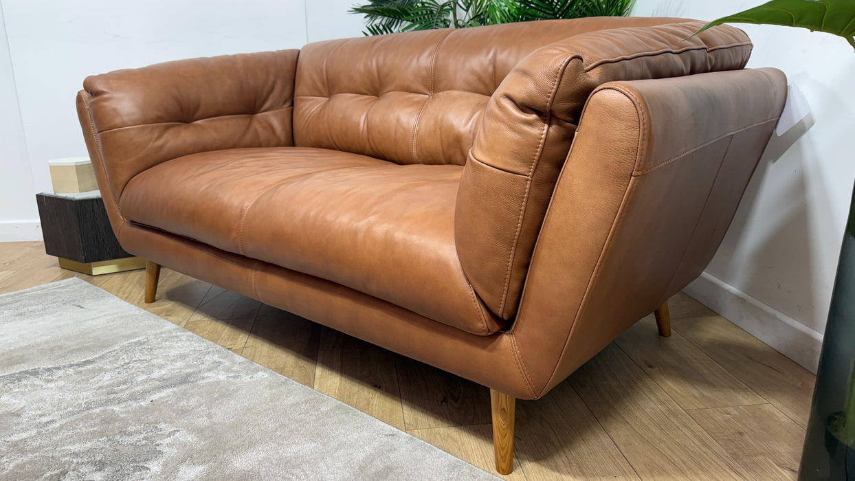 Sofology Hygge Leather 2 Seater in Relaxed Soft Tan