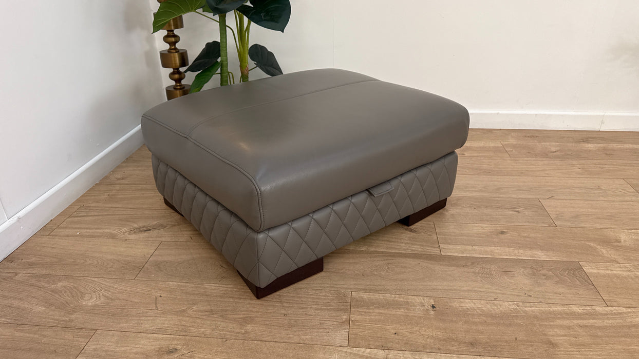 Sofology The Firenze Leather Designer Storage Footstool in Trusty Embossed Elephant