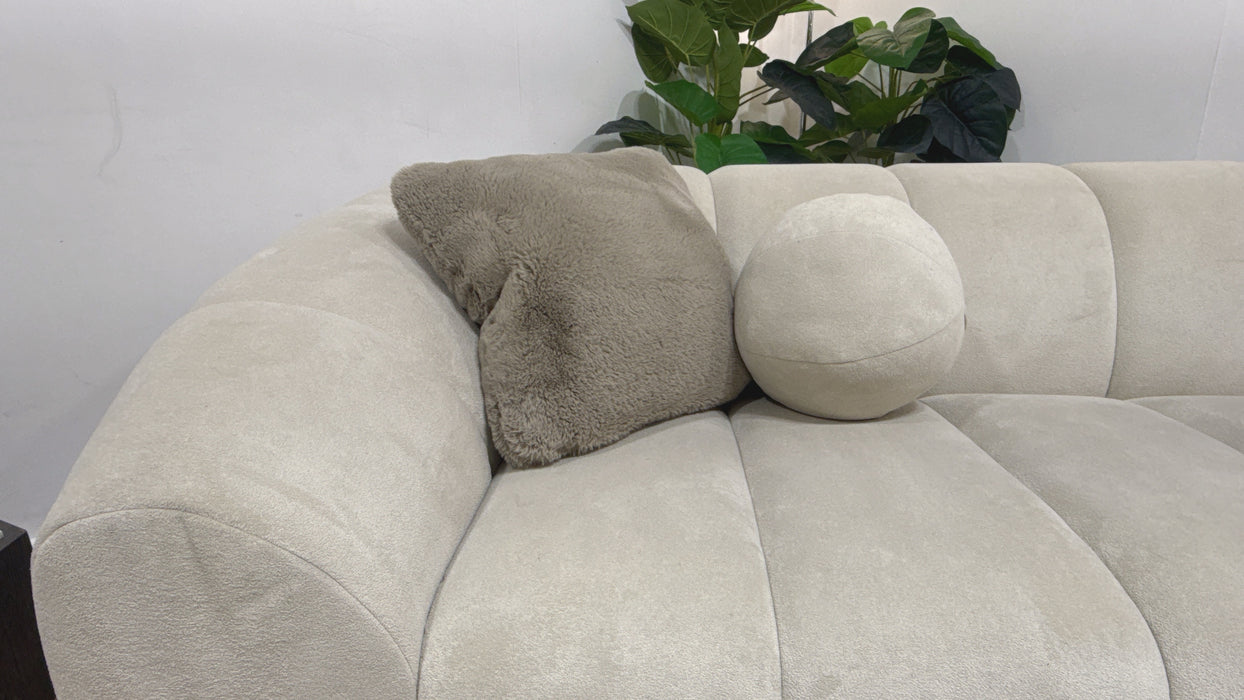 Sofology Waldorf Fabric 4 Seater in Soft Sherpa Natural Mix