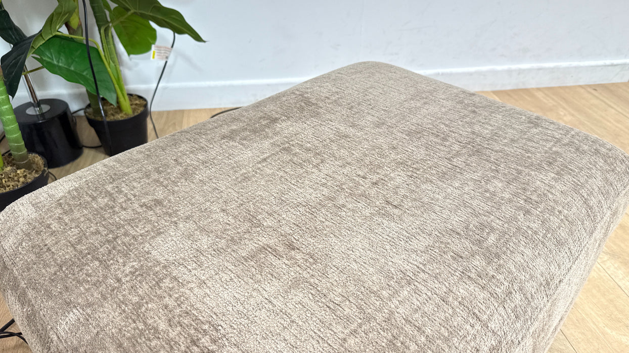 Sofology Portobello Fabric Storage Foam Footstool in Teddy Chenille Mink